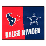 NFL House Divided - Texans / Cowboys Rug 34 in. x 42.5 in.
