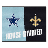 NFL House Divided - Cowboys / Saints Rug 34 in. x 42.5 in.