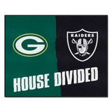 NFL House Divided - Packers / Raiders Rug 34 in. x 42.5 in.