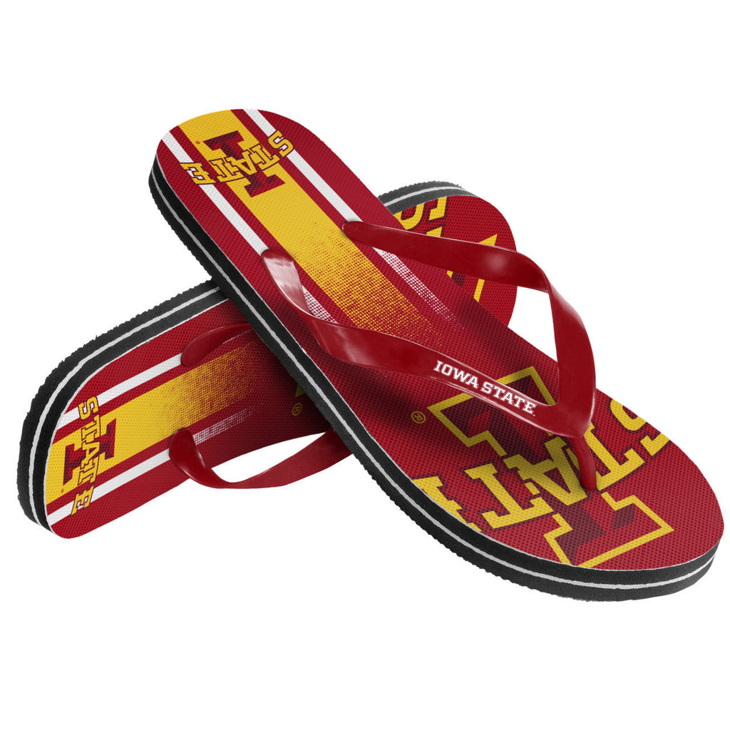 Iowa State Cyclones Flip Flop Unisex Gradient Big Logo - (1 Pair) - L