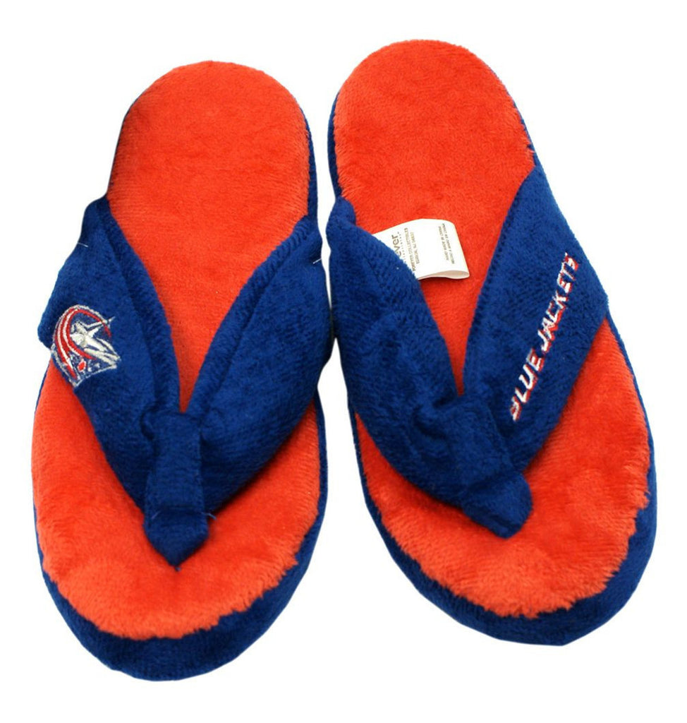 Columbus Blue Jackets Slipper - Women Thong Flip Flop - (1 Pair) - L