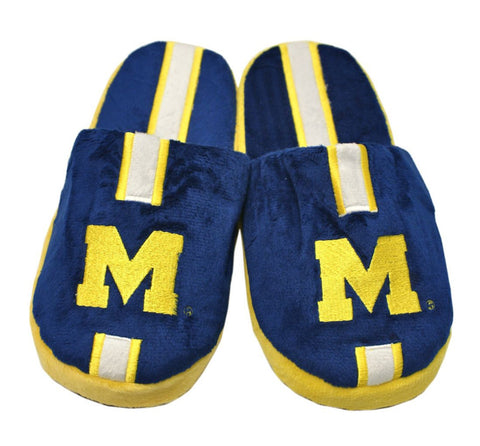 Michigan Wolverines Slipper - Youth 8-16 Size 5-6 Stripe - (1 Pair) - L