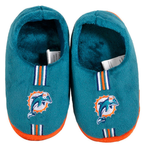 Miami Dolphins Slipper - Youth 4-7 Size 13-1 Stripe - (1 Pair) - XL