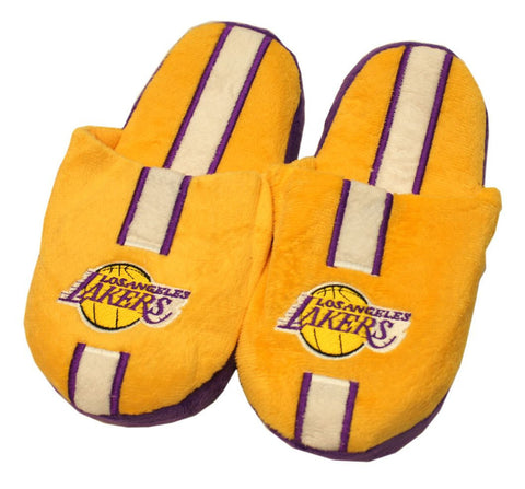 Los Angeles Lakers Slipper - Youth 8-16 Size 5-6 Stripe - (1 Pair) - L