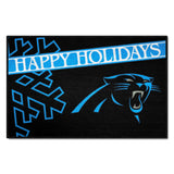NFL - Carolina Panthers Starter Mat - Happy Holidays 19"x30"