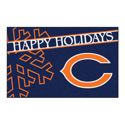 NFL - Chicago Bears Starter Mat - Happy Holidays 19"x30"