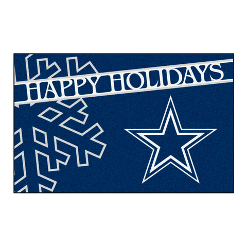 NFL - Dallas Cowboys Starter Mat - Happy Holidays 19"x30"