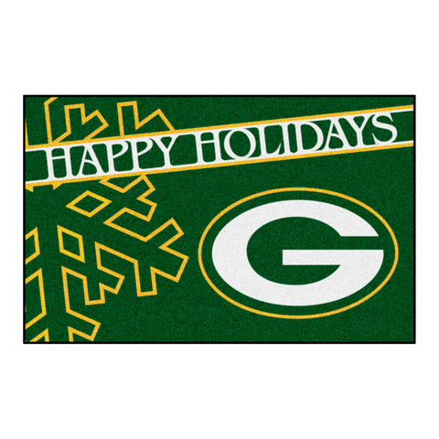 NFL - Green Bay Packers Starter Mat - Happy Holidays 19"x30"