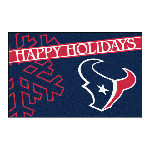 NFL - Houston Texans Starter Mat - Happy Holidays 19"x30"