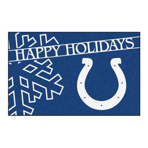 NFL - Indianapolis Colts Starter Mat - Happy Holidays 19"x30"