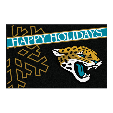 NFL - Jacksonville Jaguars Starter Mat - Happy Holidays 19"x30"