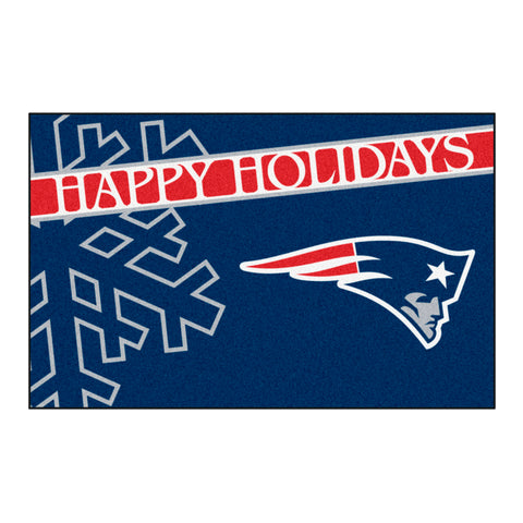 NFL - New England Patriots Starter Mat - Happy Holidays 19"x30"
