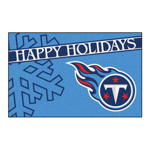 NFL - Tennessee Titans Starter Mat - Happy Holidays 19"x30"