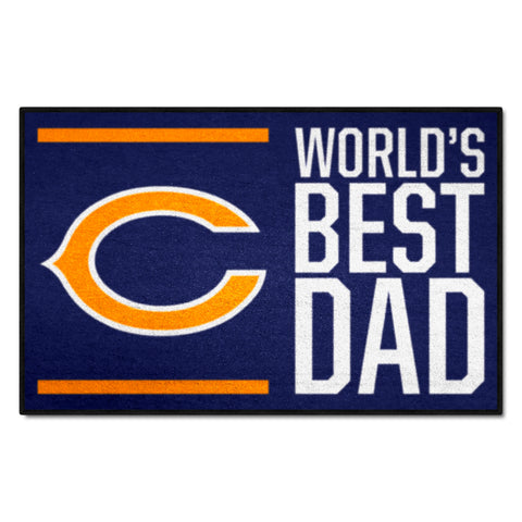 NFL - Chicago Bears Starter Mat - World's Best Dad 19"x30"