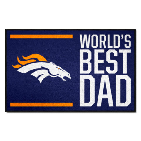 NFL - Denver Broncos Starter Mat - World's Best Dad 19"x30"