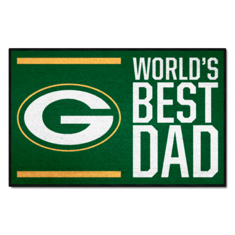 NFL - Green Bay Packers Starter Mat - World's Best Dad 19"x30"