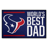 NFL - Houston Texans Starter Mat - World's Best Dad 19"x30"