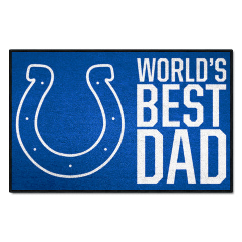 NFL - Indianapolis Colts Starter Mat - World's Best Dad 19"x30"