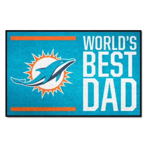 NFL - Miami Dolphins Starter Mat - World's Best Dad 19"x30"