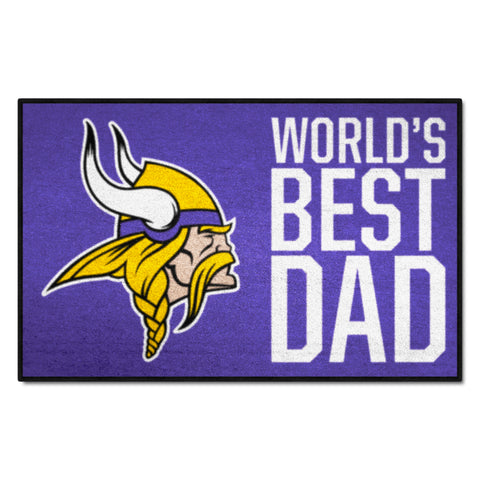 NFL - Minnesota Vikings Starter Mat - World's Best Dad 19"x30"