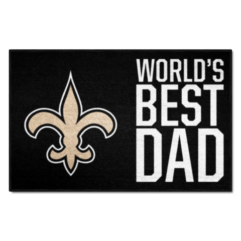 NFL - New Orleans Saints Starter Mat - World's Best Dad 19"x30"
