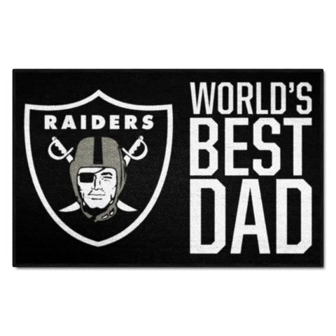 NFL - Las Vegas Raiders Starter Mat - World's Best Dad 19"x30"