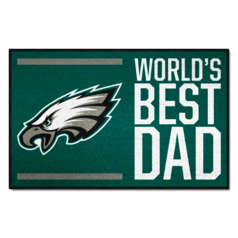 Philadelphia Eagles Starter Mat - World's Best Dad 19"x30"