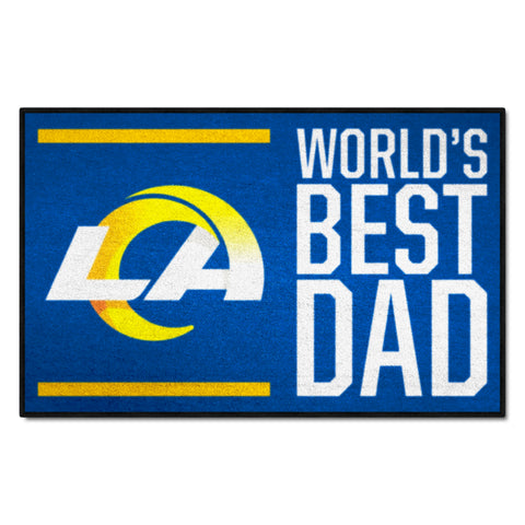 NFL - Los Angeles Rams Starter Mat - World's Best Dad 19"x30"