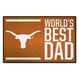 Texas Longhorns Starter Mat Accent Rug - 19in. x 30in. World's Best Dad Starter Mat