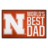 Nebraska Cornhuskers Starter Mat Accent Rug - 19in. x 30in. World's Best Dad Starter Mat