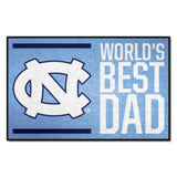 North Carolina Tar Heels Starter Mat Accent Rug - 19in. x 30in. World's Best Dad Starter Mat