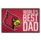 Louisville Cardinals Starter Mat Accent Rug - 19in. x 30in. World's Best Dad Starter Mat