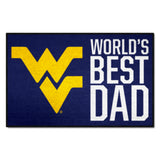 West Virginia Mountaineers Starter Mat Accent Rug - 19in. x 30in. World's Best Dad Starter Mat