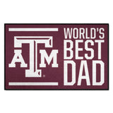 Texas A&M Aggies Starter Mat Accent Rug - 19in. x 30in. World's Best Dad Starter Mat