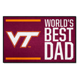 Virginia Tech Hokies Starter Mat Accent Rug - 19in. x 30in. World's Best Dad Starter Mat