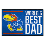 Kansas Jayhawks Starter Mat Accent Rug - 19in. x 30in. World's Best Dad Starter Mat