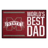 Mississippi State Bulldogs Starter Mat Accent Rug - 19in. x 30in. World's Best Dad Starter Mat