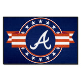 Atlanta Braves Starter Mat Accent Rug - 19in. x 30in. Patriotic Starter Mat