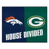 NFL House Divided - Broncos / Packers Rug 34 in. x 42.5 in.