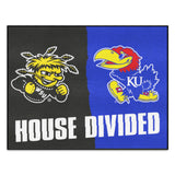 House Divided - Wichita St / Kansas Rug 34 in. x 42.5 in.