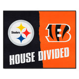 NFL House Divided - Steelers / Bengals Rug 34 in. x 42.5 in.
