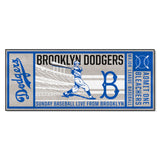 Brooklyn Dodgers Ticket Runner Rug - 30in. x 72in. 1949 Retro Logo