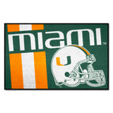 Miami Hurricanes Starter Mat Accent Rug - 19in. x 30in., Unifrom Design