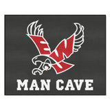 Eastern Washington Eagles Man Cave All-Star Rug - 34 in. x 42.5 in., Black