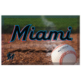 Miami Marlins Rubber Scraper Door Mat