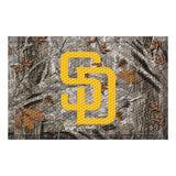 San Diego Padres Rubber Scraper Door Mat Camo, Yellow SD Logo
