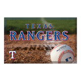 Texas Rangers Rubber Scraper Door Mat