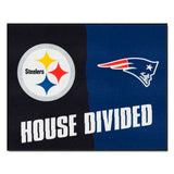NFL House Divided - Steelers / Patriots Rug 34 in. x 42.5 in.