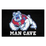 Fresno State Bulldogs Man Cave Starter Mat Accent Rug - 19in. x 30in., Black