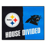 NFL House Divided - Steelers / Panthers Rug 34 in. x 42.5 in.